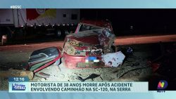 motorista-de-38-anos-morre-apos-acidente-envolvendo-caminhao-na-sc-120,-na-serra