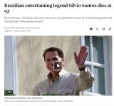 silvio-santos:-imprensa-internacional-repercute-a-morte-do-apresentador