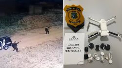 video:-policiais-derrubam-drone-usado-para-tentar-entregar-carregadores,-relogios-e-chips-em-presidio-no-ceara