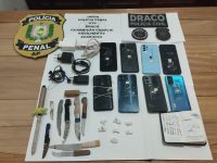 durante-operacao-em-presidio-do-ap,-policia-apreende-facas,-drogas,-celulares-e-carregadores