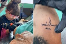 dia-dos-pais:-conheca-menina-de-6-anos-que-tatuou-pai-e-avo-em-cuiaba;-video