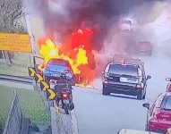 carro-em-chamas-e-engavetamento-em-tunel-deixam-transito-caotico-em-florianopolis